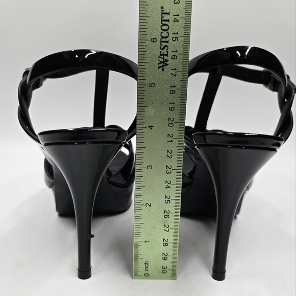 YSL Tribute Platform Sandals Vitello Vernice Soft - 38 - Picture 10 of 16